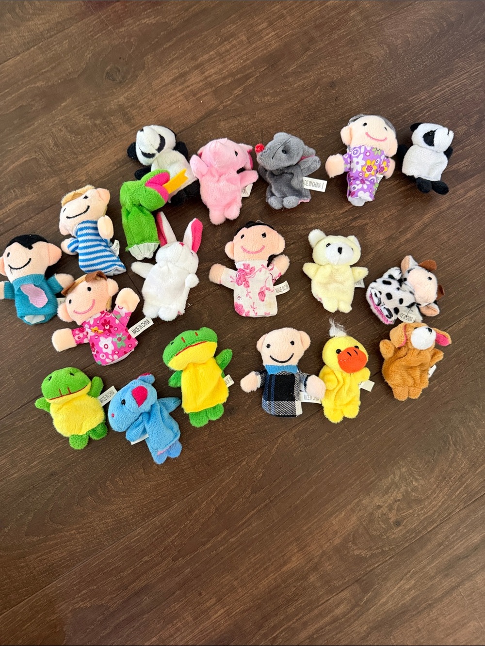 Assorted Plush Finger Puppets - Multi-Color Kids Toy Set